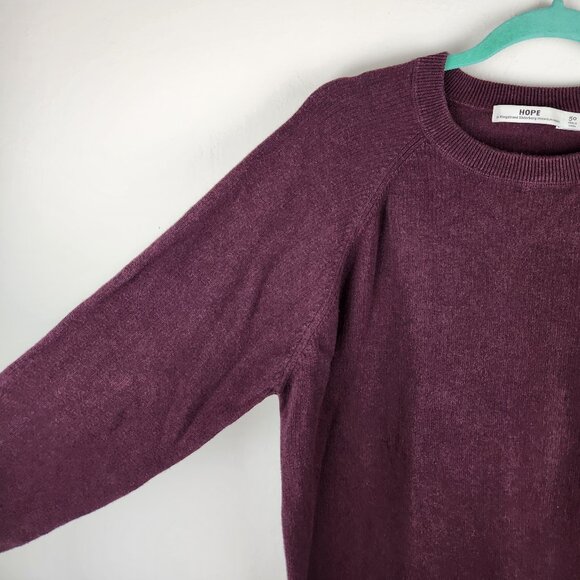 HOPE Stockholm Unisex Knit Crewneck Rule Sweater Burgundy sz 50 (US L) - Picture 4 of 9
